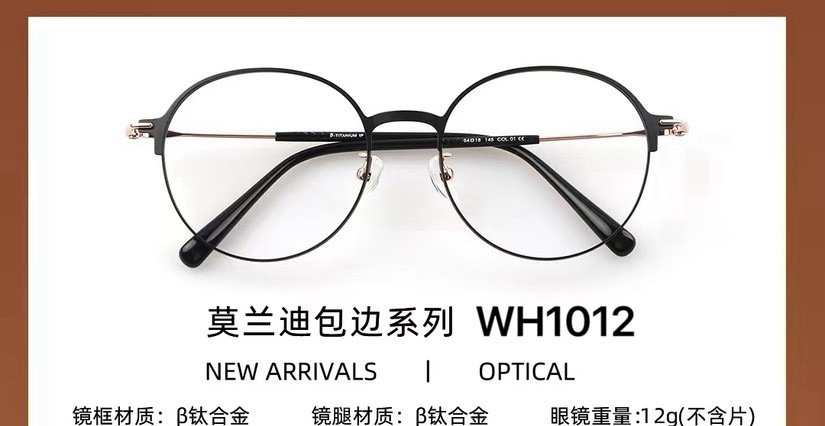 WH1012 墨蘭迪包邊系列 鈦合金眼鏡 WHT Eyewear