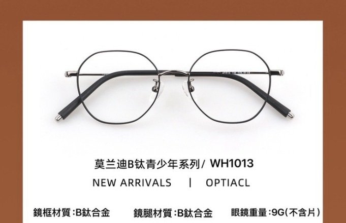 WH1013 莫蘭迪青少年系列 鈦合金眼鏡 WHT Eyewear