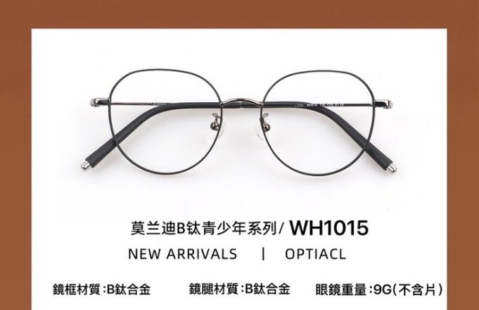 WH1015 莫蘭迪青少年系列 鈦合金眼鏡 WHT Eyewear