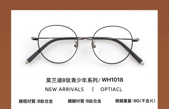 WH1018 莫蘭迪青少年系列 鈦合金眼鏡 WHT Eyewear